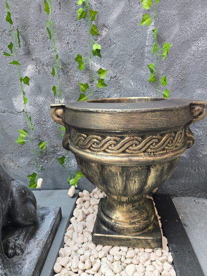 Peluno Imperial Urn Planter – Antique Gold Finish