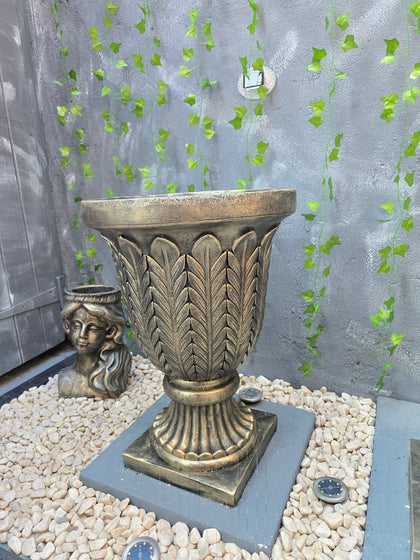 Imperial Estate Urn Planters (Pair) | Matching Concrete Garden Planters
